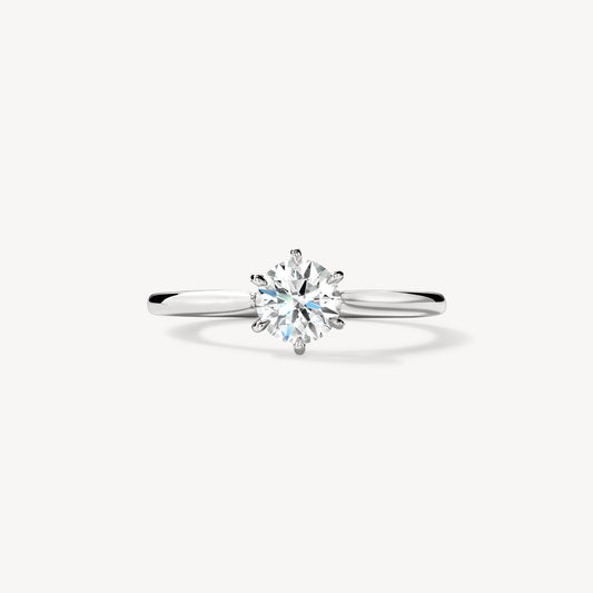 Camilla 6 Prong Engagement Ring - Platinum