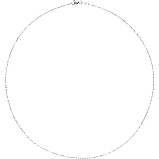 1mm Diamond Cut Cable Link Chain - Length & Color Options
