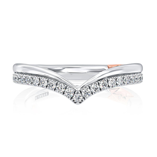 Chevron Double Row Diamond Ring