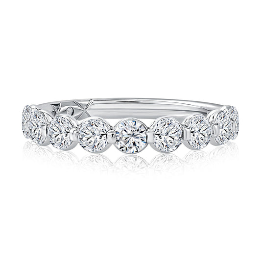 A.Jaffe Lotus Collection 9-Stone Diamond Band – 1.35ct Total Weight