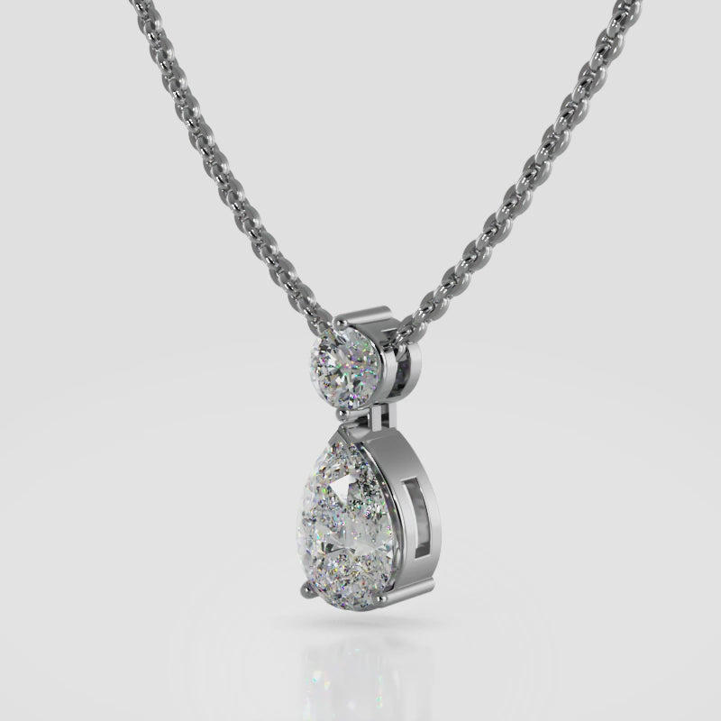 Pear Cut Diamond Drop Pendant - 1.20ct