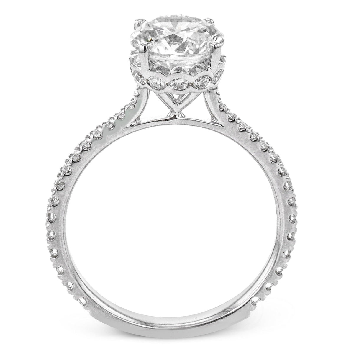 Hidden Feature Engagement Rings Micropave Hidden Halo Engagement Ring | Simon G. Jewelry – Jackson Jewelers