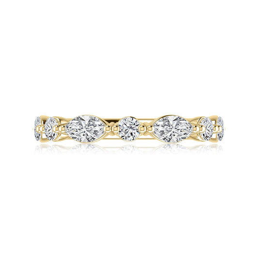 Bubble Diamond Stacker Band Set with Marquise & Rounds - Medium